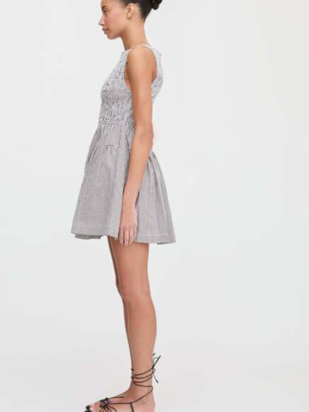 (NWT) Hill House Home Cosima Mini Nap Dress in Chocolate Gingham - Picture 2 of 6